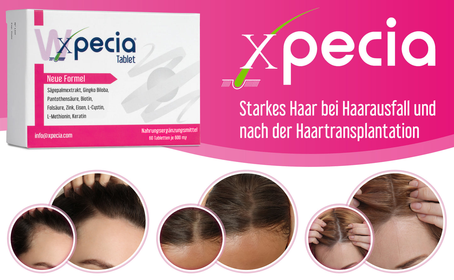 Xpecia gegen Haarausfall bei Frauen